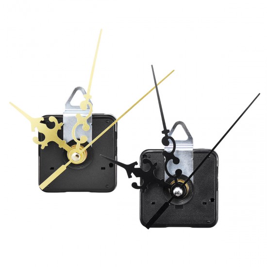 12mm Gold/Black Quartz Silent Clock Movement Mechanism Module DIY Kit Hour Minute Second without Bat