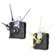 12mm Gold/Black Quartz Silent Clock Movement Mechanism Module DIY Kit Hour Minute Second without Bat 12mm Gold/Black Quartz Silent Clock Movement Mechanism Module DIY Kit Hour Minute Second without Bat