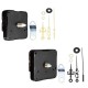 12mm Gold/Black Quartz Silent Clock Movement Mechanism Module DIY Kit Hour Minute Second without Bat