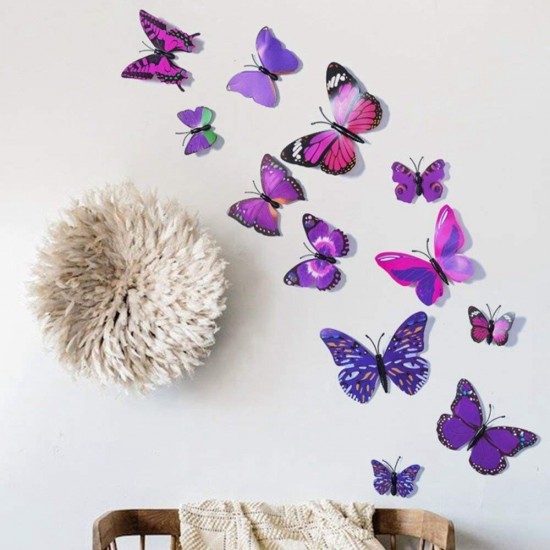 12pcs 3D Butterfly Design Decal Art Wall Stickers Room ations Home 12pcs 3D Butterfly Design Decal Art Wall Stickers Room ations Home