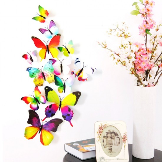 12pcs 3D Butterfly Design Decal Art Wall Stickers Room ations Home 12pcs 3D Butterfly Design Decal Art Wall Stickers Room ations Home