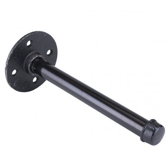 1/2'' Iron Industrial Pipe Shelf Flange Bracket 210mm Shelf Support With Screws 1/2'' Iron Industrial Pipe Shelf Flange Bracket 210mm Shelf Support With Screws