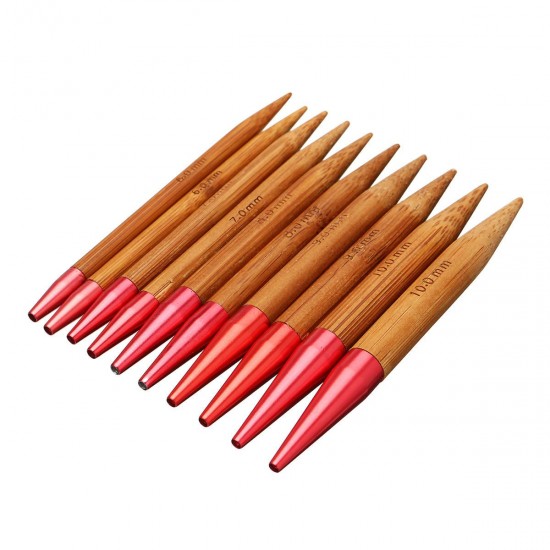 13 Sizes/Set Interchangeable Bamboo Circular Knitting Needle Set 2.75mm-10mm