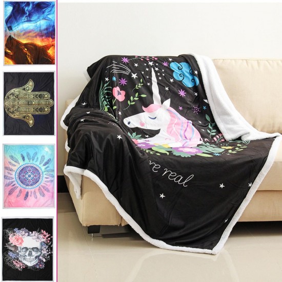 130x150cm 3D Animal Plush Printing Hooded Blankets Double Layer Warm Blanket 130x150cm 3D Animal Plush Printing Hooded Blankets Double Layer Warm Blanket