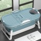 132x60x24cm Portable Folding Bathtub Bath Shower Barrel Soaking Tub For Child Adult SPA Tub
