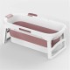 1.36m Portable Foldable Bathtub Barrel Children Baby Bath Basin Swim Tub Sauna Bathtub