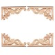 13*7CM Wood Carving Decal Corner Applique Frame for Wall Wardrobe Door Decoration