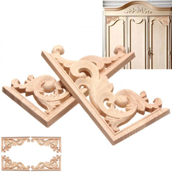 13*7CM Wood Carving Decal Corner Applique Frame for Wall Wardrobe Door Decoration 13*7CM Wood Carving Decal Corner Applique Frame for Wall Wardrobe Door Decoration
