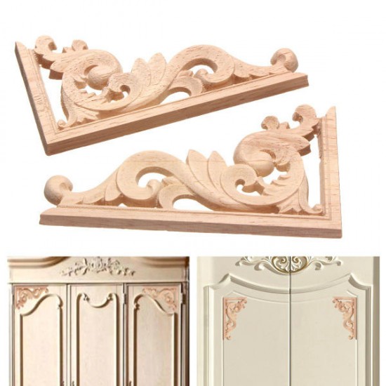 13*7CM Wood Carving Decal Corner Applique Frame for Wall Wardrobe Door Decoration 13*7CM Wood Carving Decal Corner Applique Frame for Wall Wardrobe Door Decoration
