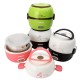 1.3L Electric Portable Lunch Box Rice Cooker Steamer 2 Layer Stainless Steel Container Food