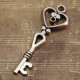 13pcs Sliver Antique Vtg old look Ornate Skeleton Keys Lot Pendant Fancy Heart DIY Jewelry