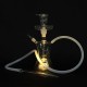 148cm Water Glass Pipe Silicone Straw Bottle Glassware Kit with LED Light