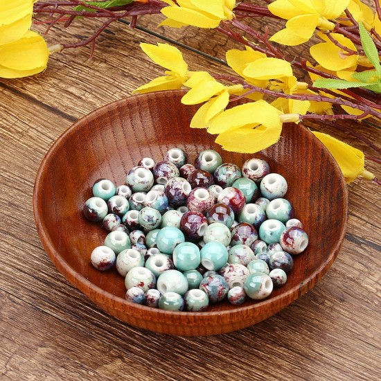 150Pcs/set 6/8/10mm Bead Ceramic DIY Porcelain String Spacer Loose Round Jewelry Craft Decorations 150Pcs/set 6/8/10mm Bead Ceramic DIY Porcelain String Spacer Loose Round Jewelry Craft Decorations