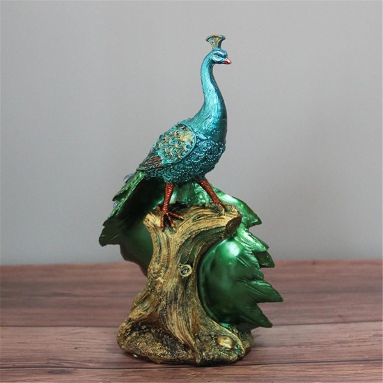 15x13x26cm Peacock Statue Decorative Home Office Art Decorations Desktop Gift 15x13x26cm Peacock Statue Decorative Home Office Art Decorations Desktop Gift