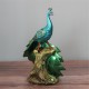 15x13x26cm Peacock Statue Decorative Home Office Art Decorations Desktop Gift