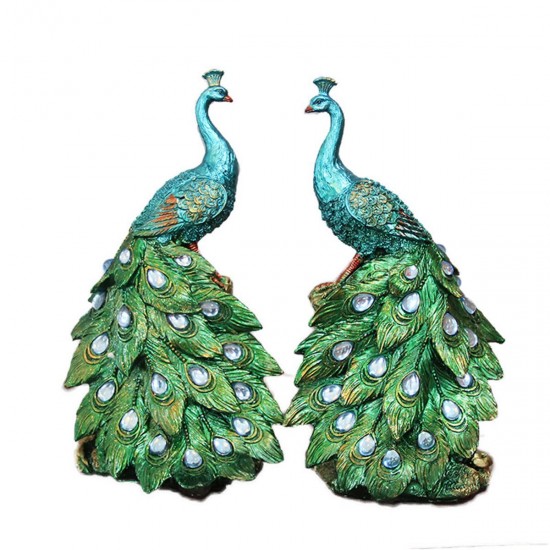 15x13x26cm Peacock Statue Decorative Home Office Art Decorations Desktop Gift 15x13x26cm Peacock Statue Decorative Home Office Art Decorations Desktop Gift