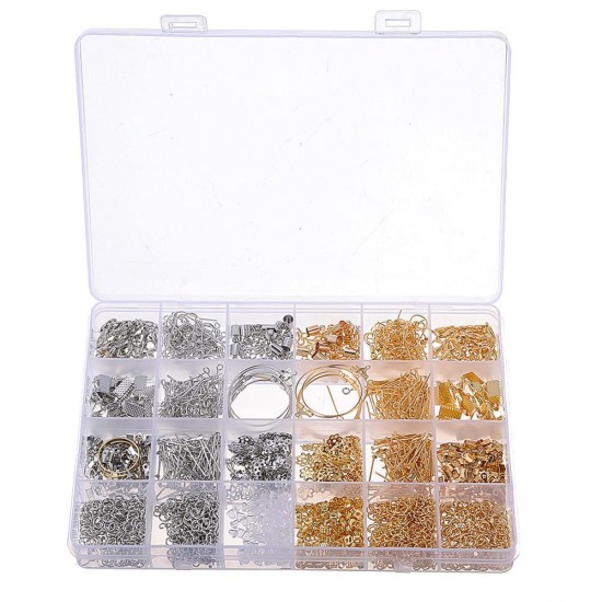 1630Pcs/Set Eye Pins Lobster Clasps Jewelry Wire Earring Hooks Jewelry Finding Kit for DIY Necklace Jewelry Bracelet Making 1630Pcs/Set Eye Pins Lobster Clasps Jewelry Wire Earring Hooks Jewelry Finding Kit for DIY Necklace Jewelry Bracelet Making