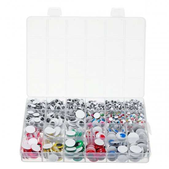 1680 Pcs Self Adhesive Sticky Wiggle Googly Eyes Assorted Sizes Kids Crafts 1680 Pcs Self Adhesive Sticky Wiggle Googly Eyes Assorted Sizes Kids Crafts
