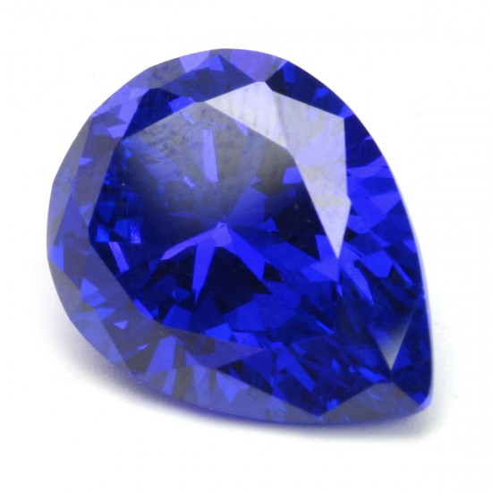 16.87ct Royal Blue Sapphire 13x18mm Pear Cut Loose Gemstone DIY Jewelry Decorations