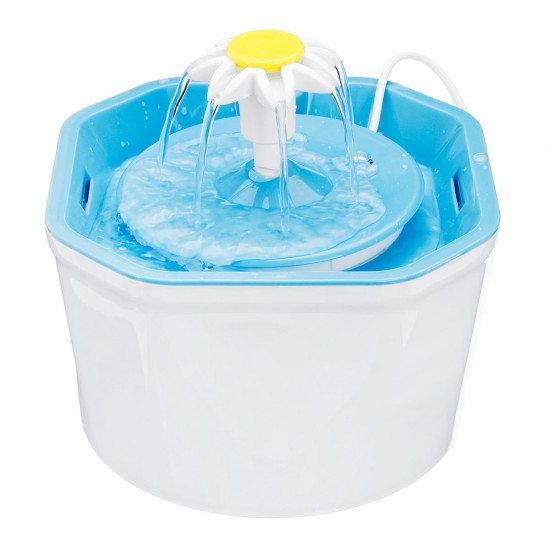 1.6L DC 5V Flower Pet Drinking Waterer Fountain Electric Cat Dog Automatic Bowl Filter 1.6L DC 5V Flower Pet Drinking Waterer Fountain Electric Cat Dog Automatic Bowl Filter