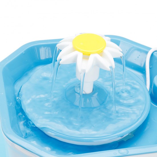 1.6L DC 5V Flower Pet Drinking Waterer Fountain Electric Cat Dog Automatic Bowl Filter 1.6L DC 5V Flower Pet Drinking Waterer Fountain Electric Cat Dog Automatic Bowl Filter