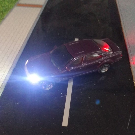 1:75 1:87 1:150 Model 10 Building Street Flaring Scale Car Scenery with LED Light