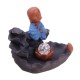 17cm Monk Backflow Incense Burner Censer Home Aromatherapy Ceramic Incense Cones Holder With 15pcs Cones 17cm Monk Backflow Incense Burner Censer Home Aromatherapy Ceramic Incense Cones Holder With 15pcs Cones