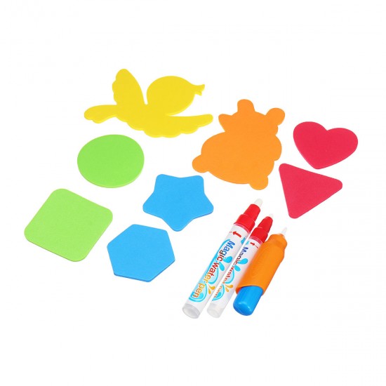 17pcs Magic Pens Water Drawing Painting Doodle Mat Pad Board Educational Toys