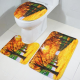 180X180CM Forest Waterproof Shower Curtain Bathroom Toilet Lid Seat Cover Bath Mat Pad Set