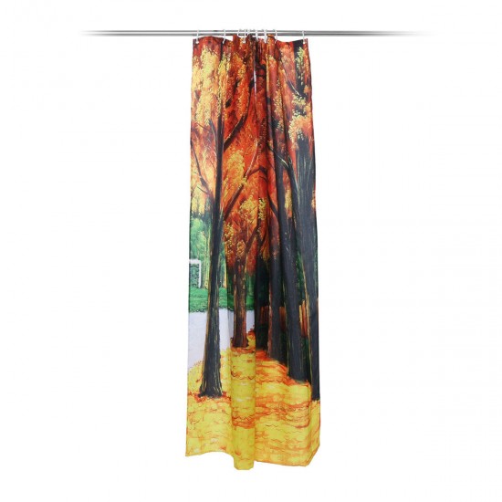 180X180CM Forest Waterproof Shower Curtain Bathroom Toilet Lid Seat Cover Bath Mat Pad Set 180X180CM Forest Waterproof Shower Curtain Bathroom Toilet Lid Seat Cover Bath Mat Pad Set