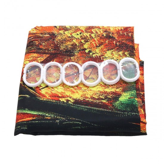 180X180CM Forest Waterproof Shower Curtain Bathroom Toilet Lid Seat Cover Bath Mat Pad Set 180X180CM Forest Waterproof Shower Curtain Bathroom Toilet Lid Seat Cover Bath Mat Pad Set