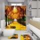 180X180CM Forest Waterproof Shower Curtain Bathroom Toilet Lid Seat Cover Bath Mat Pad Set 180X180CM Forest Waterproof Shower Curtain Bathroom Toilet Lid Seat Cover Bath Mat Pad Set