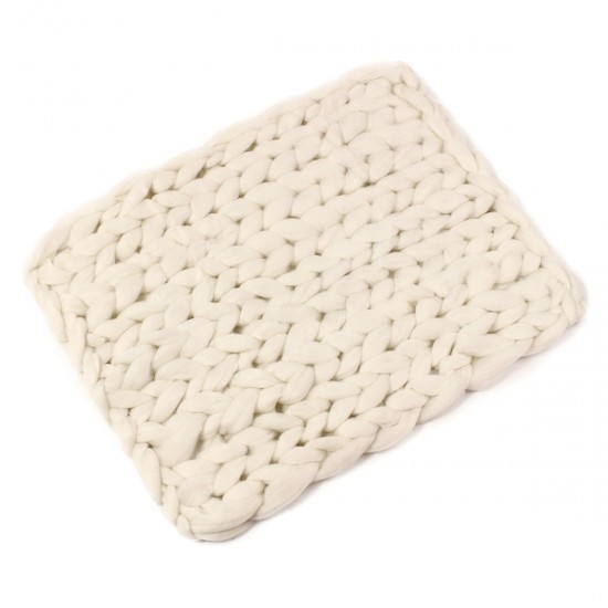 180x120cm Warm Hand Chunky Knitted Blankets Thick Yarn Wool Sofa Bed 180x120cm Warm Hand Chunky Knitted Blankets Thick Yarn Wool Sofa Bed