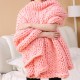 180x120cm Warm Hand Chunky Knitted Blankets Thick Yarn Wool Sofa Bed
