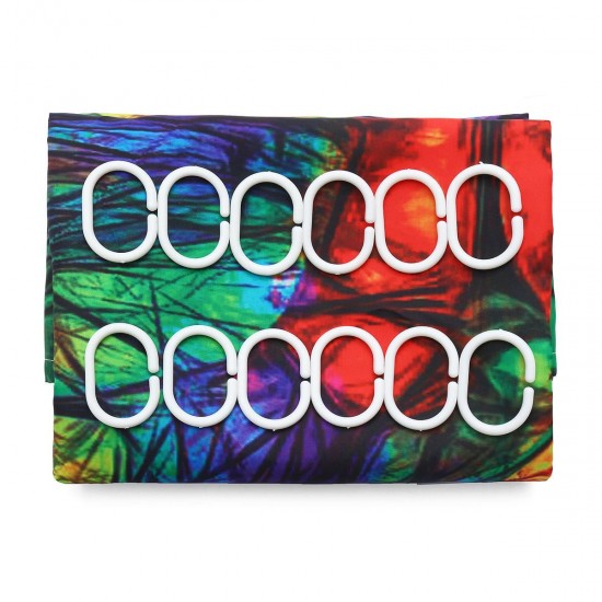 180x180cm Colorful Tree Leaves Waterproof Bathroom Shower Curtain w/ 12 Hooks 180x180cm Colorful Tree Leaves Waterproof Bathroom Shower Curtain w/ 12 Hooks