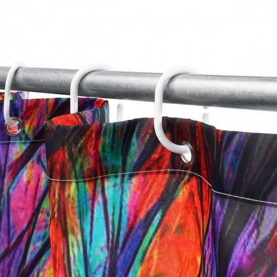 180x180cm Colorful Tree Leaves Waterproof Bathroom Shower Curtain w/ 12 Hooks 180x180cm Colorful Tree Leaves Waterproof Bathroom Shower Curtain w/ 12 Hooks