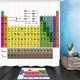 180x180cm Periodic Table Of Elements Polyester Shower Curtains Panel Bathroom Sheer Decorations