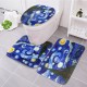 180x180cm The Starry Night Pattern Bathroom Waterroof Shower Curtains Toliet Mat 12 Hooks 180x180cm The Starry Night Pattern Bathroom Waterroof Shower Curtains Toliet Mat 12 Hooks