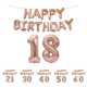 18/21/30/40/50/60th Rose Gold Happy Birthday Foil Balloon Banner Kit Party Decorations 18/21/30/40/50/60th Rose Gold Happy Birthday Foil Balloon Banner Kit Party Decorations