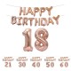 18/21/30/40/50/60th Rose Gold Happy Birthday Foil Balloon Banner Kit Party Decorations