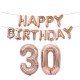 18/21/30/40/50/60th Rose Gold Happy Birthday Foil Balloon Banner Kit Party Decorations