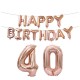 18/21/30/40/50/60th Rose Gold Happy Birthday Foil Balloon Banner Kit Party Decorations 18/21/30/40/50/60th Rose Gold Happy Birthday Foil Balloon Banner Kit Party Decorations