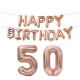 18/21/30/40/50/60th Rose Gold Happy Birthday Foil Balloon Banner Kit Party Decorations