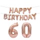 18/21/30/40/50/60th Rose Gold Happy Birthday Foil Balloon Banner Kit Party Decorations 18/21/30/40/50/60th Rose Gold Happy Birthday Foil Balloon Banner Kit Party Decorations