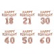 18/21/30/40/50/60th Rose Gold Happy Birthday Foil Balloon Banner Kit Party Decorations 18/21/30/40/50/60th Rose Gold Happy Birthday Foil Balloon Banner Kit Party Decorations