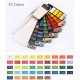 18/25/33/42 Acrylic Paint Portable Solid Watercolor Pigment Paint Set w/ Water Brush