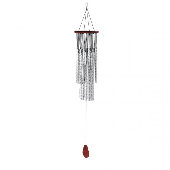 18/27 Tubes Hanging Wind Chimes Wood Metal for Home Yard Garden Decoration Gift