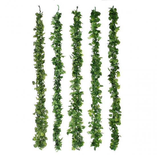 198cm Artificial Ivy Leaf Vine Foliage Green Hanging Garland Plant Home Wedding Decorations