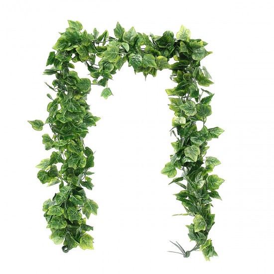 198cm Artificial Ivy Leaf Vine Foliage Green Hanging Garland Plant Home Wedding Decorations