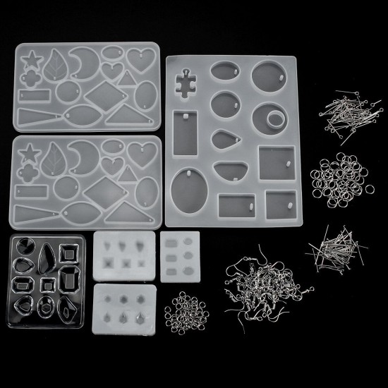 198pcs Silicone Mold Making Jewelry Pendant DIY Resin Casting Craft Tool Kit 198pcs Silicone Mold Making Jewelry Pendant DIY Resin Casting Craft Tool Kit